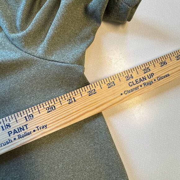 Drake Performance Polo Mens Medium Heather Green UPF Moisture Wicking - Picture 5 of 9